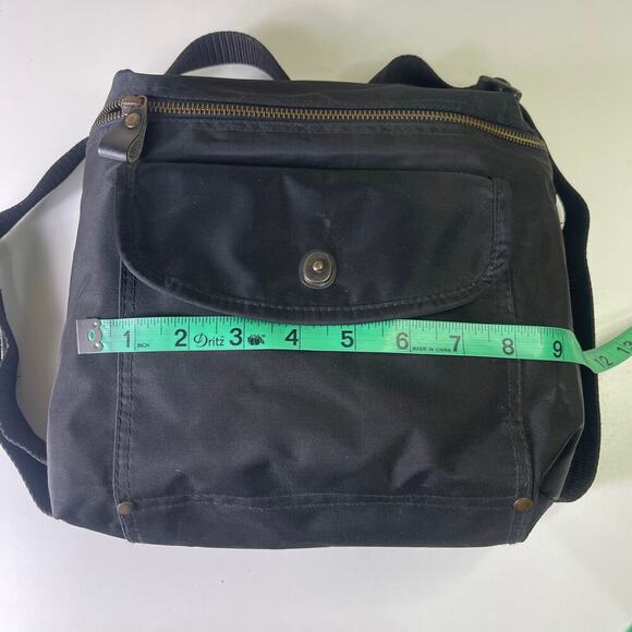 Vintage 90s GAP Black Nylon Zip Closure Square Backpack 9" x 9" - Picture 12 of 15